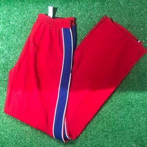 Zara polyester trousers size small ….red, white blue